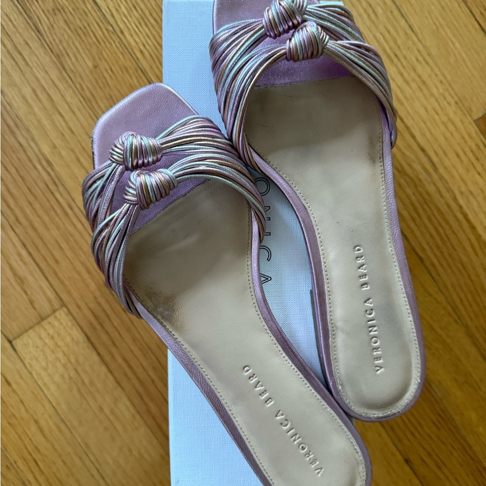 Veronica Beard Women's Lavender Slide Sandals
